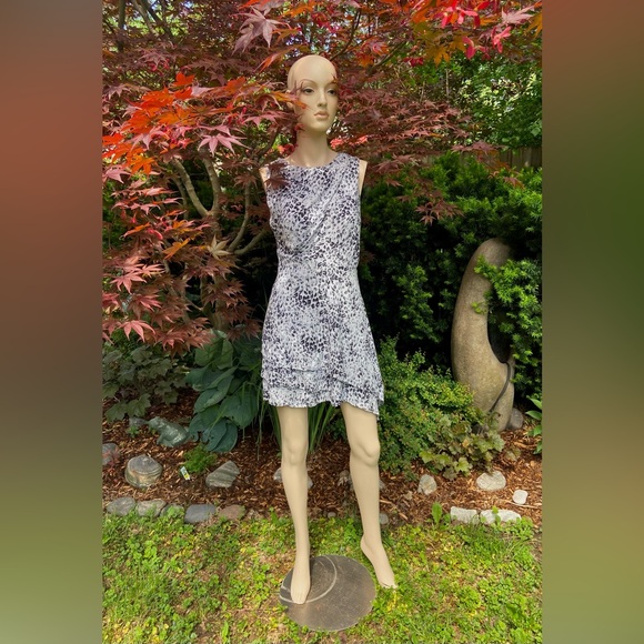 Animal Print Asymmetrical Mini Dress - Picture 3 of 14